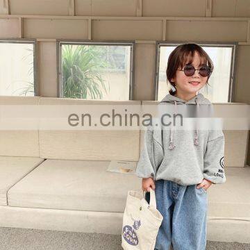 6544/Hood Spring New Arrival Cartoon Print Sweater Shirt for Kids Girls Hooded Casual Sweatshirt