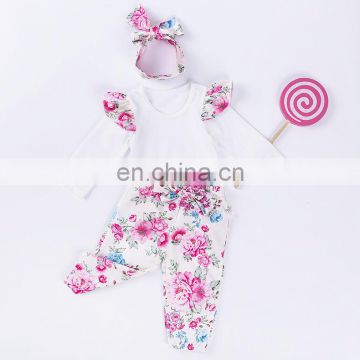 Girl Summer Clothing Set Little Girls Pretty Floral 3 Piece Sets