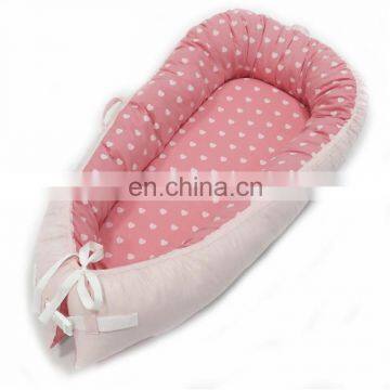 Baby Lounger, Baby Nest Super Soft 100% Cotton and Breathable Newborn Baby Lounger photo-2