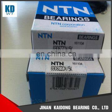 Japan NTN deep groove ball bearings 6908ZZCM /5K 6908