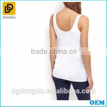 Simple White Longline Vest Jersey Women Tops