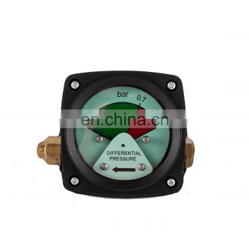 Compressed air filter differential pressure gauge indicator for flange filter