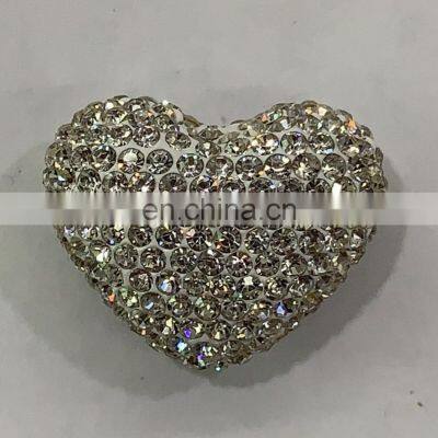 China Natural Stone Crystal ab Heart Shape Beads, White Crystal AB for Jewelry photo-3