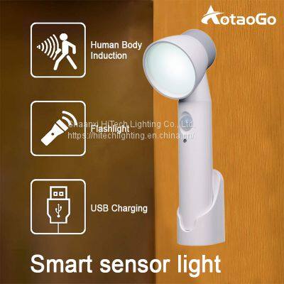 LED Night Light Home PIR Motion Sensor Night Light USB Rechargeable Wireless Table Lamp Bedroom Cabinet Wardrobe Stairs Lighting photo-3