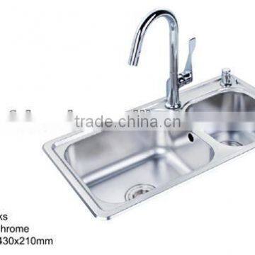 Wholesale Square Cheap Double Bowl Kitchen Sink Stainless Steel