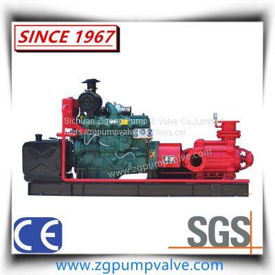 Movable Diesel Engine Multistage Pump Fire Fighting With Trailer photo-3