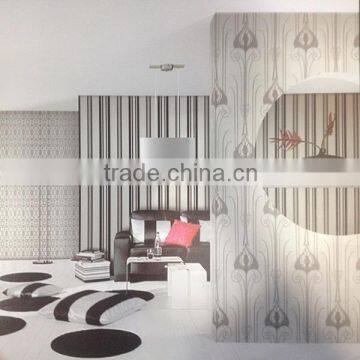 PVC non-woven luxury design wallpaper