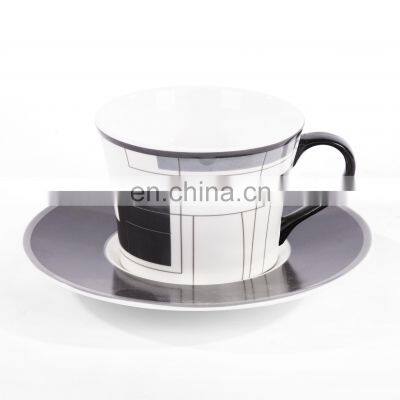 Coffee Mug Tea Cup Dinner Plate Ceramic Vase Cup Porcelain Tableware Set Design Ceramic Creative New Black and White Cup Kit photo-4