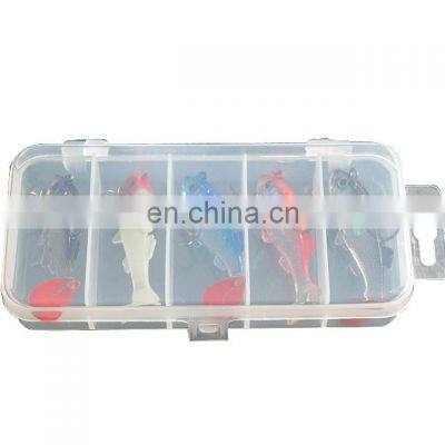 5Pcs/box 8.5cm Lead jig Head Hook Soft Fishing Lure Artificial Bait Luminous Bait Sinking Jigging