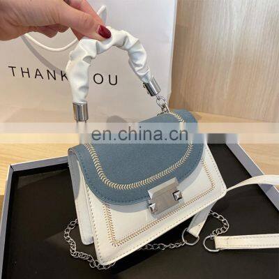 Korean Sac A Man, Chain Shoulder Mini Bags Ladies Hand Bags Bolsos Handbags For Women Contrast Color Designer Hand Bags/