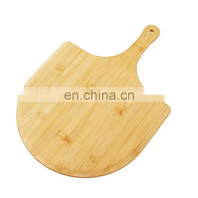 10 inches Pizza Peel Bamboo Pizza Paddle Wood Spatula Cutting Board with Handle Plate for Baking Homemade Pizza and Bread