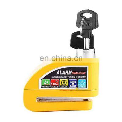 Security Waterproof Motorcycle Disc Brake Lock Alloy 6MM Anti-theft Smart Bicycle Alarm Disk Lock photo-2