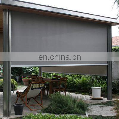 Outdoor Ziptrack Waterproof Fireproof Exterior External Roller Sun Blinds Shades