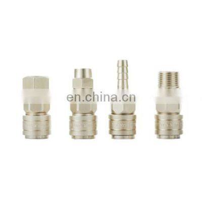 C type Japanese steel nickel-plated air pump air pipe pneumatic self-locking quick release coupling