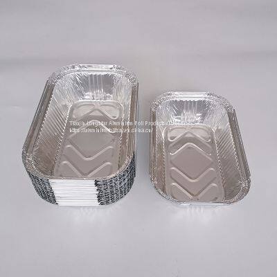 650ml Disposable Rectangle Deep Aluminum Foil Tray