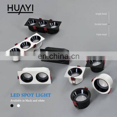 HUAYI Cheap Price Round Square 6w 12w 18w 24w 36w 54w  Mini Spot Light Indoor Ceiling Hotel LED Spotlights