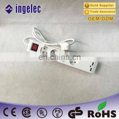 Usb Schuko Electrical Socket With General Switch and 1.5m,3m or 5m Length Cable photo-3