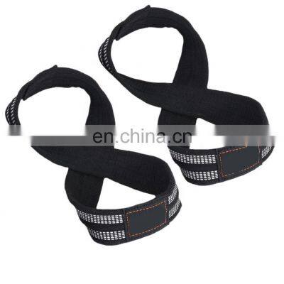 Weight lifting straps figure 8 dead-lift wrist strap for pull-ups