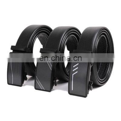 Genuine leather belt for men automatic buckle ratchet wholesale customized flexible hot sale OEM ODM