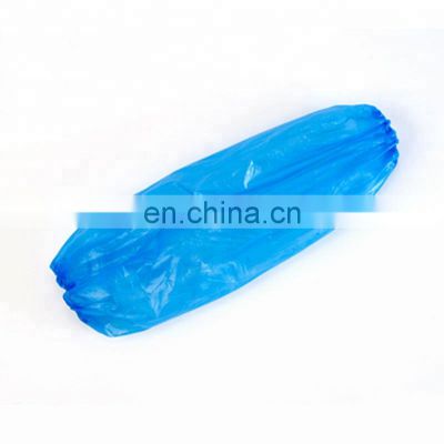 wholesale disposable plastic arm sleeve cover blue PE oversleeve With Elastic Cuff