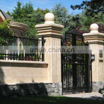 wrought iron wall fence