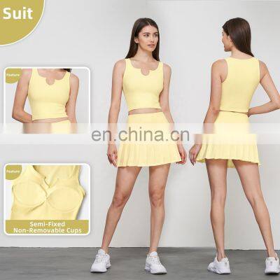 V Neck Ribbed Sports Tank Fitness Tops Hot Sales Women'S Gym Yoga Sweat Wicking Bras