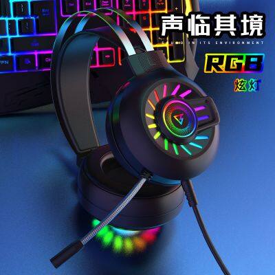 Amazon Hottest FV-G97 Wired Headset Earphones Gaming Glowing Dual Driver Stereo Super Bass Headphone photo-5