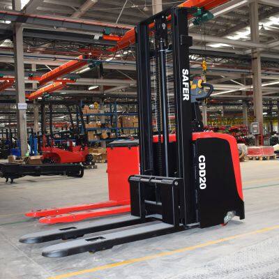 High Performance Electric Pallet Stacker 1 Ton 1.2 Ton 1.5 Ton 2 Ton Semi-electric Pallet Stacker photo-4