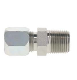 Flareless Bite Type AdapterTube x NPT Male Straight Adapter Female Male Thread, BSPP/BSPT/ Metric/NPT SS304 SS316 FORGED Fittings Adapters photo-2