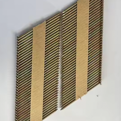 Industrial Steel Wire Collated Framing Staples 30 34 Degree Clipped Head Ring Paper Strip Nailer Diamond-Coated Wood Door Coil photo-4