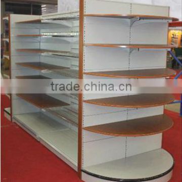 Double sided shelf company,gondola shelf ,pharmacy shop fixture from Hebei Woke Metal