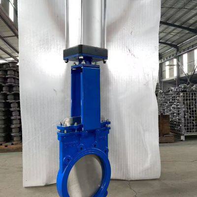 Hot Selling PN16 DN100 SS/Cast Steel Slurry Knife Gate Valve DIN ANSI WCB GG25 Manual Electric Pneumatic Mining Water Treatment photo-6