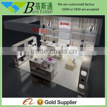 Customized decorative shoe store furniture/ modern MDF shoe rack