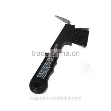 2015 new horse hoof pick brush with pearl for fun grooming