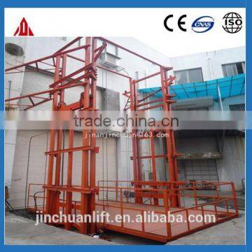 SJG Hydraulic Cargo Lift/guide Rail Lift/goods Lift for Warehouse