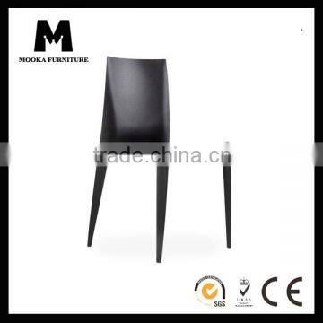 black high back dining chair without arm