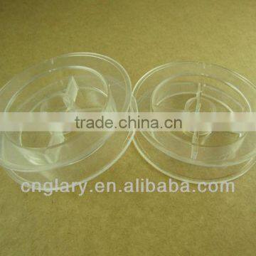 Empty clear plastic cord spool,reel for thread,bobbin