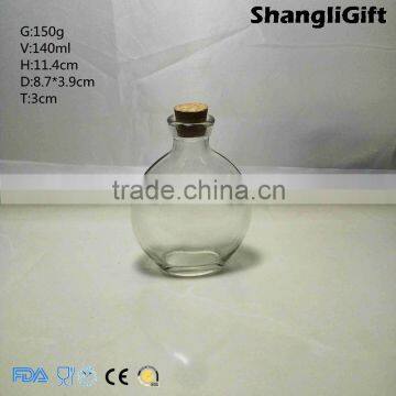 140ml Flat Bottle For Sand Art Decorative Glass Bottle