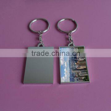 Victoria Harbour Print Photos Metal Silver Keychain, Travel Key Chain Gifts