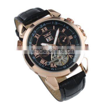 Men Black Tourbillon Rose Golden Automatic Mechanical Watch WM183