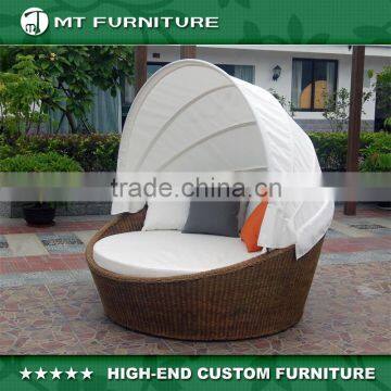 round rattan outdoor furniture sunbed