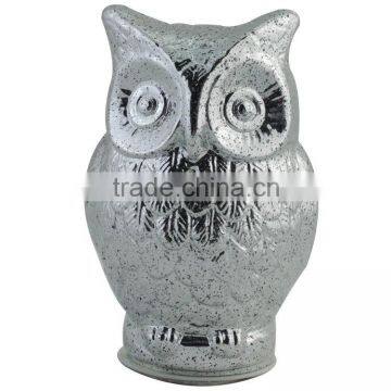 wholeale new novelty products mercury glass LED light animal owl christmas ornmanets