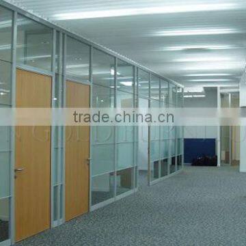 Sungold hot product office partition system set tempered glass partition wall design ( SZ-WSP373)