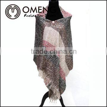 Lastest Womens Tassels Shawl, Jacquard Winter Poncho,wool scarf