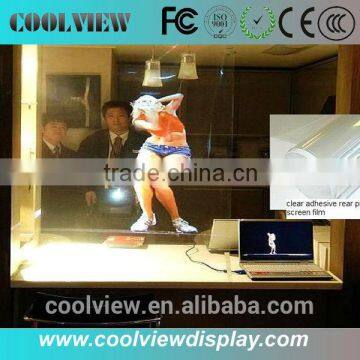 Window Display Foil/self Adhesive Projection Screen Film/holographic Rear Screen Foil, Adhesive Glass Foil, Glass Display Foil