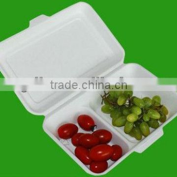 Disposable Compostable Take away Box with two compartment