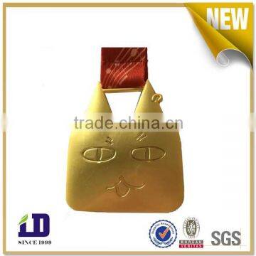 Cat shape metal sports medals