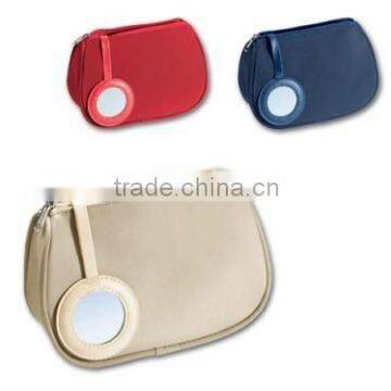 small cosmetic bag with mirror