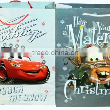 2015 Customer design shiny christmas paper gift bag