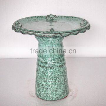 Porcelain Birdbath as Water Container in Garden